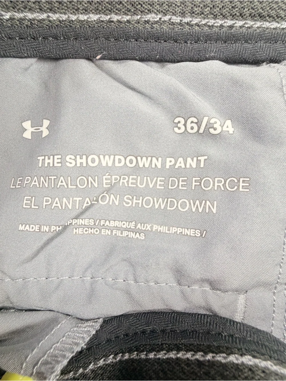 UNDER ARMOUR The Showdown Men's Classic Straight Fit Pants - Black 36/34